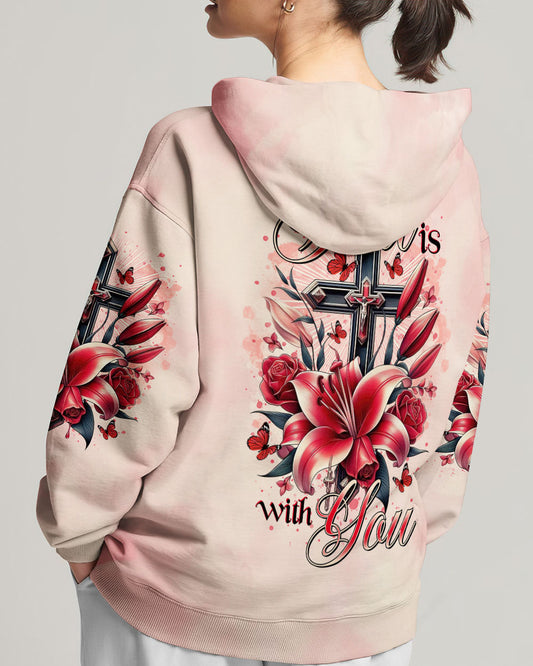 (Hot Deal) God Is With You Lilies Cross Women's All Over Print Shirt - Tltr0702252