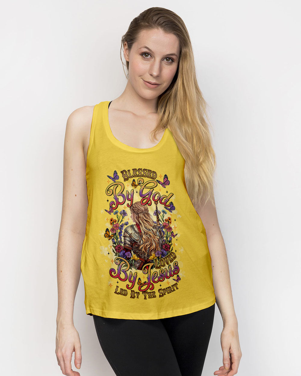 Blessed By God Loved By Jesus Warrior Flower Women's All Over Print Shirt - Tltr3009251