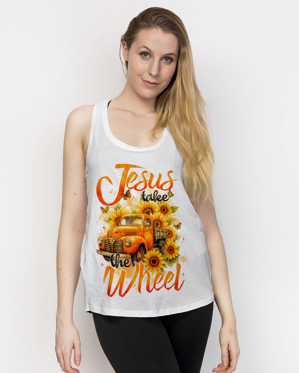 Jesus Take The Wheel Sunflower Women's All Over Print Shirt - Typq2909251