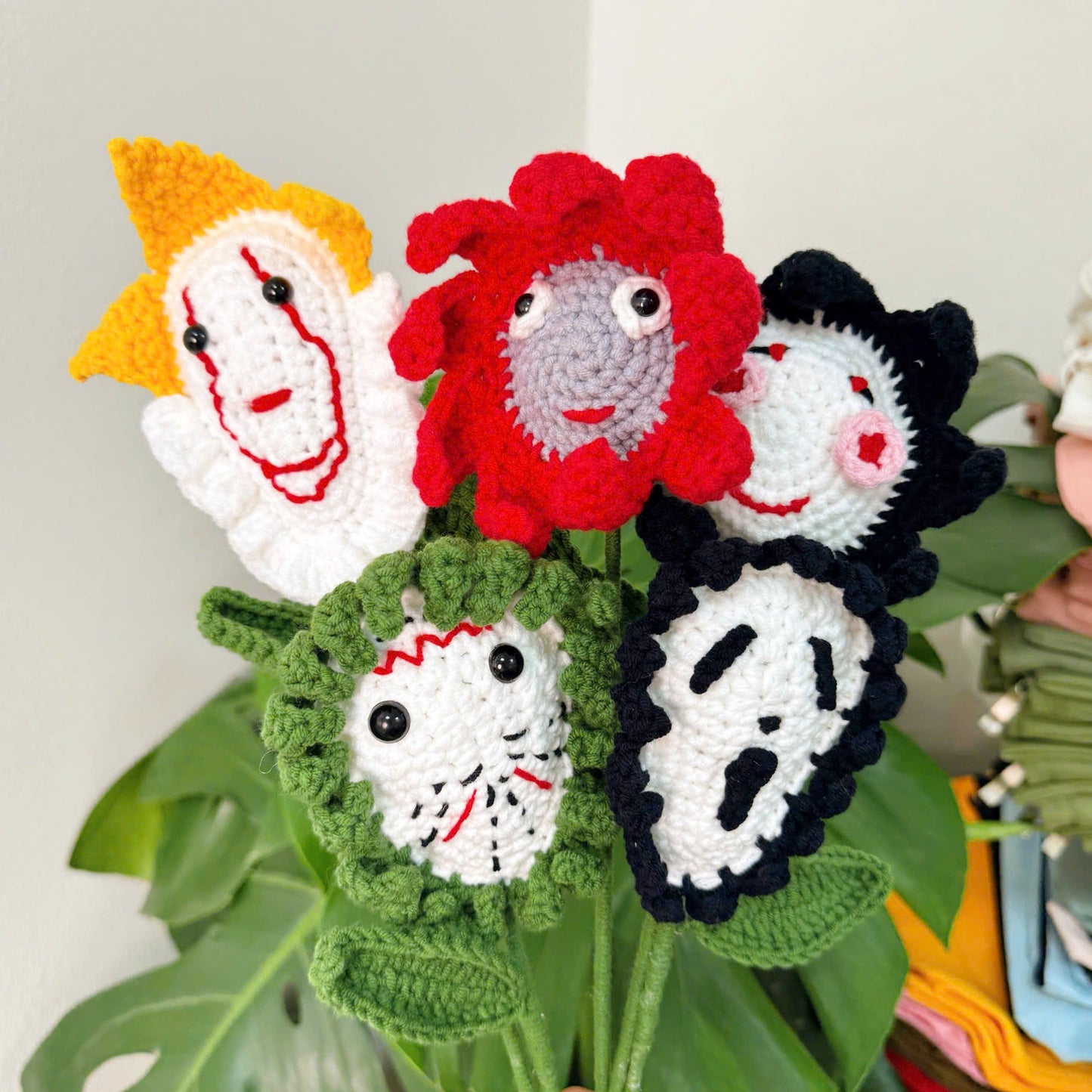 Halloween Crochet Flower Bouquet β Cute & Spooky Handmade Gift