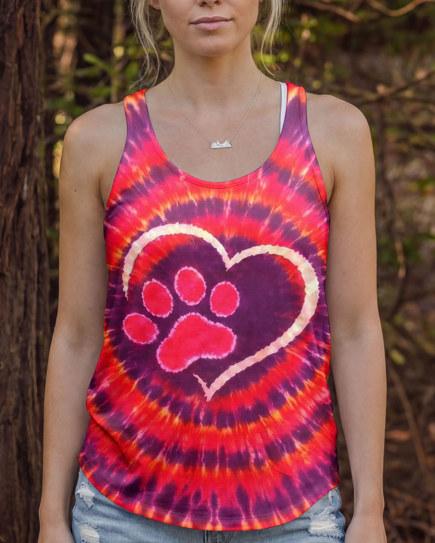 PAW PRINT HEART SWIRL ALL OVER PRINT - TLNO0501262
