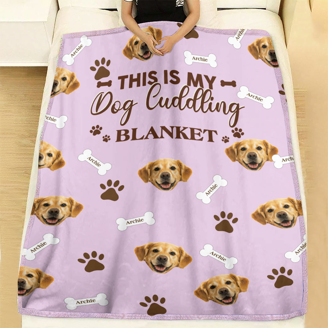 Personalized Pet Photo This Is My Pet Cuddling Soft Blanket