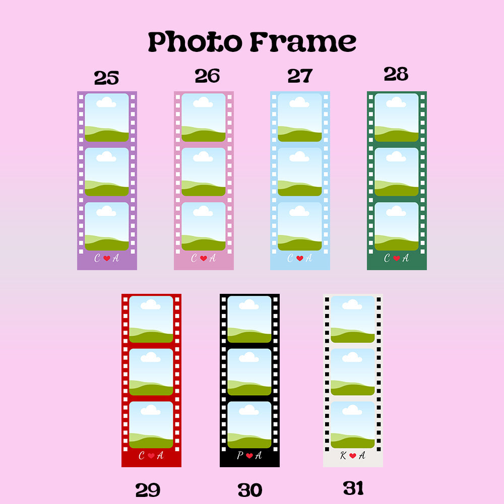 Personalized Photo Strip Christmas Keychain Ornament