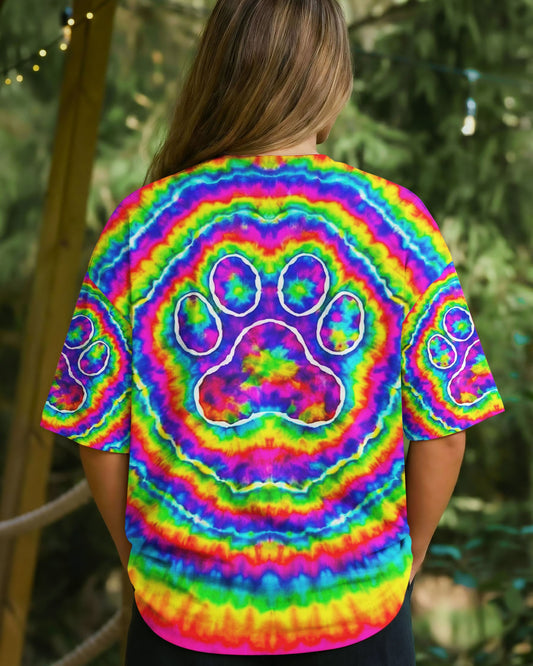 PAW PRINT COLORFUL SWIRL ALL OVER PRINT - TLNO0501261