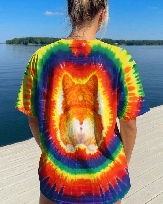 CUTE CORGI COLORFUL SWIRL ALL OVER PRINT - TLTW0701262