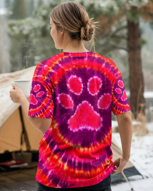 PAW PRINT HOT ORANGE SWIRL ALL OVER PRINT - TLNT3112252