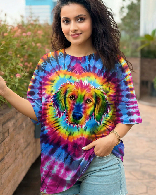 GOLDEN RETRIEVER DOG SWIRL ALL OVER PRINT - TLTW0701263