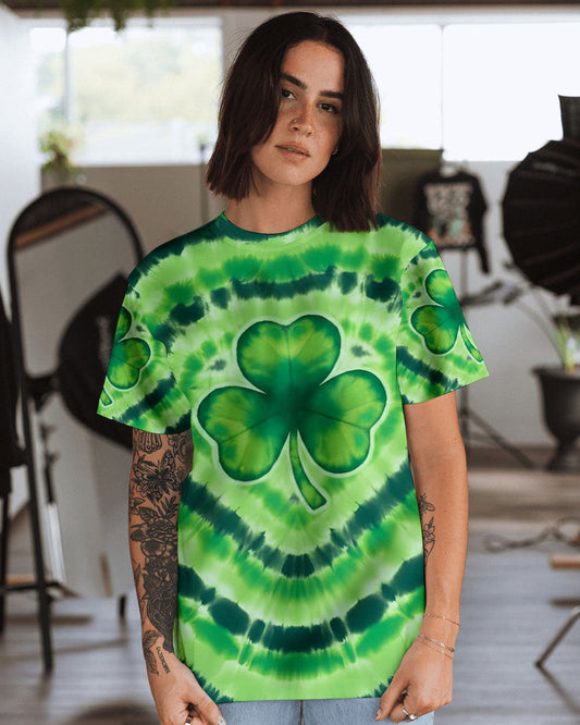 SHAMROCK GREEN COLOR PATRICK'S DAY ALL OVER PRINT - TYQY3012253