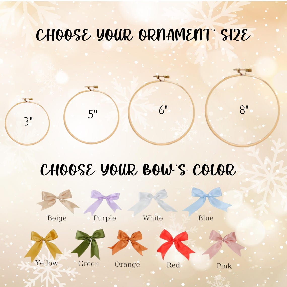 Chrristmas Personalized Name Embroidery Ornament Christmas Tree Decoration