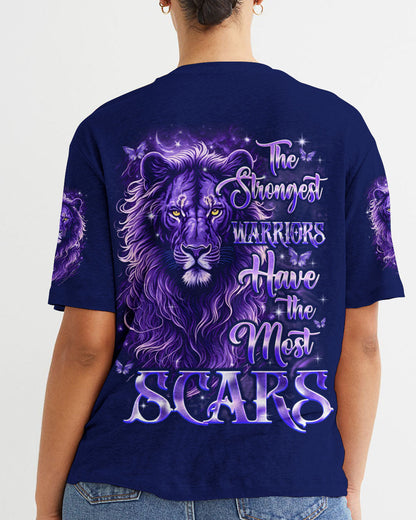 The Strongest Warriors Have The Most Scars Lion Women's All Over Print Shirt - Tyqy0210252
