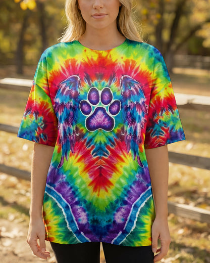 RAINBOW PSYCHEDELIC PAWPRINT MIRAGE ALL OVER PRINT - YHHG1201262