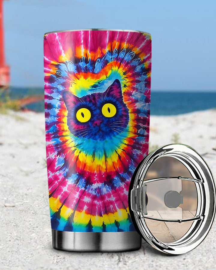 CAT COLORFUL SWIRL PATTERN TUMBLER - TLNO0701262