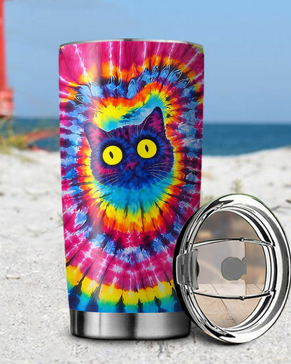 CAT COLORFUL SWIRL PATTERN TUMBLER - TLNO0701262