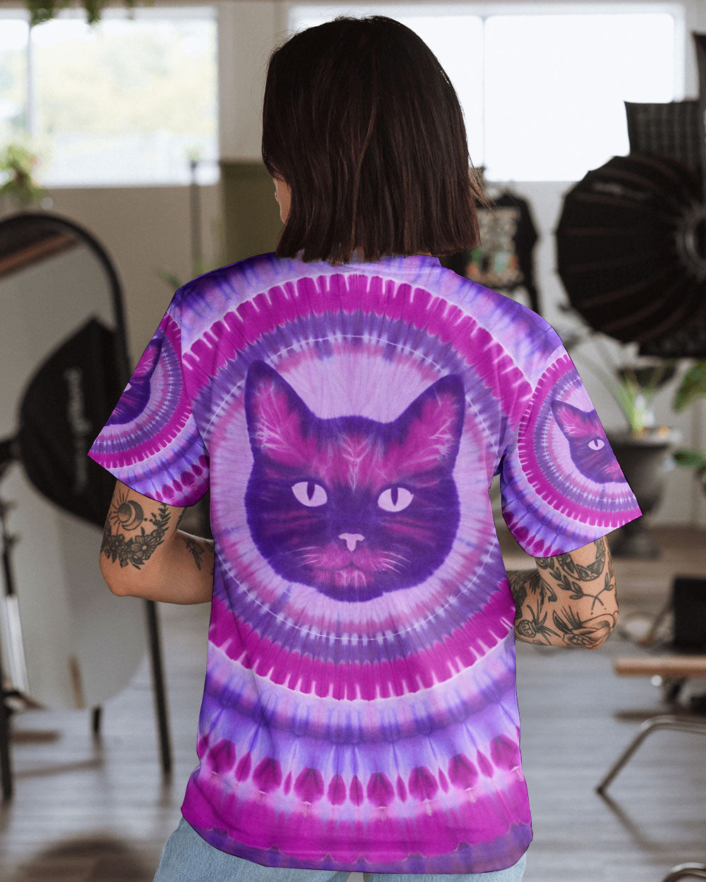 PURPLE CAT AURA ALL OVER PRINT - TYQY0701262