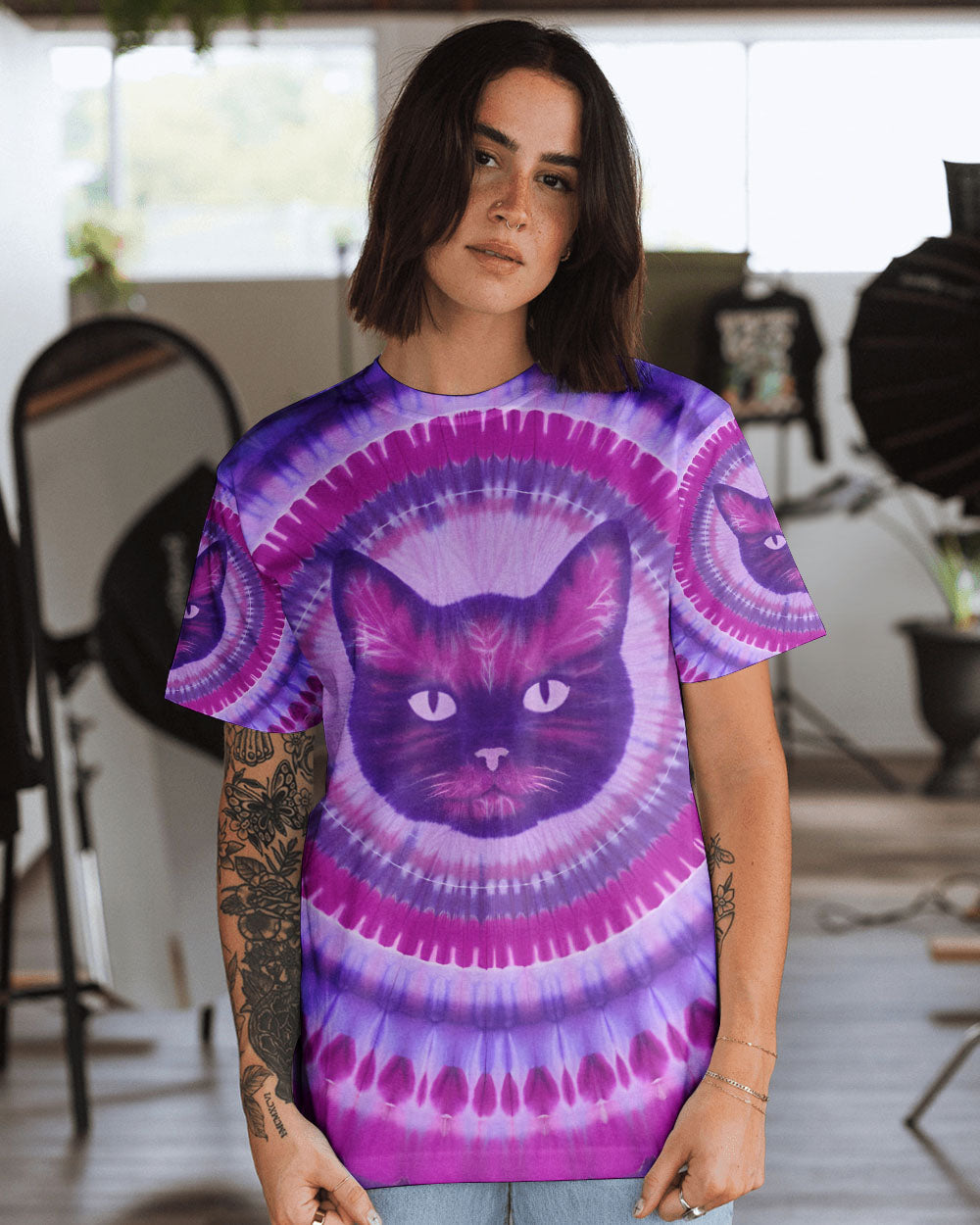 PURPLE CAT AURA ALL OVER PRINT - TYQY0701262