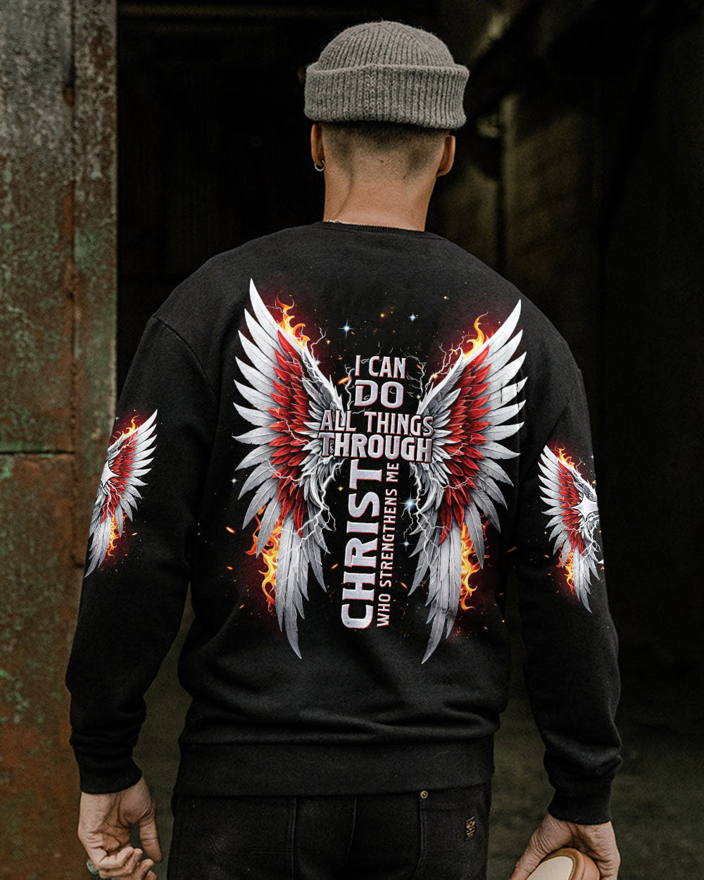 (Hot Deal) I Can Do All Things Cross Wings Men's All Over Print Shirt - Tltw0402255
