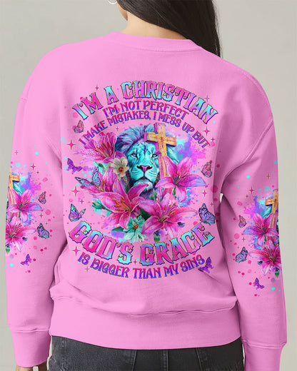 God's Grace Is Bigger Than My Sins Lion Lilies Women's All Over Print Shirt  - Tlnt2709251