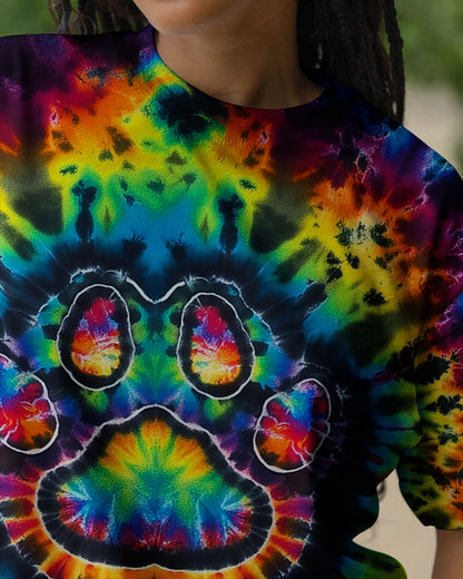 PAW PRINT VIBES TIE DYE ALL OVER PRINT - KMTM0511257