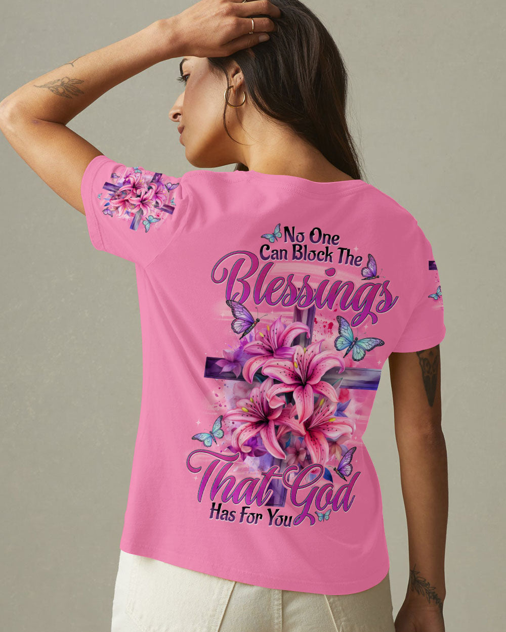 No One Can Block The Blessings Women's All Over Print Shirt - Tytd2409251