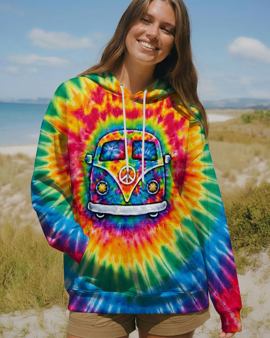 HIPPIE BUS  COLORFUL SWIRL ALL OVER PRINT  - TLTW3112251