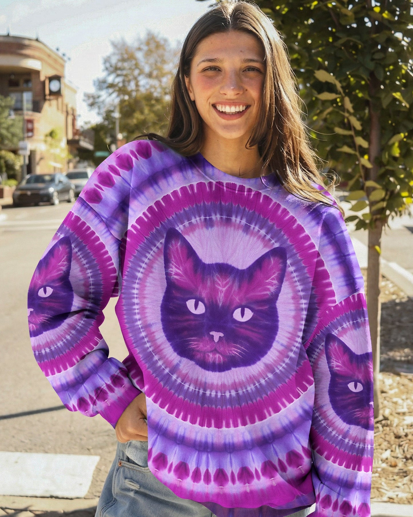 PURPLE CAT AURA ALL OVER PRINT - TYQY0701262