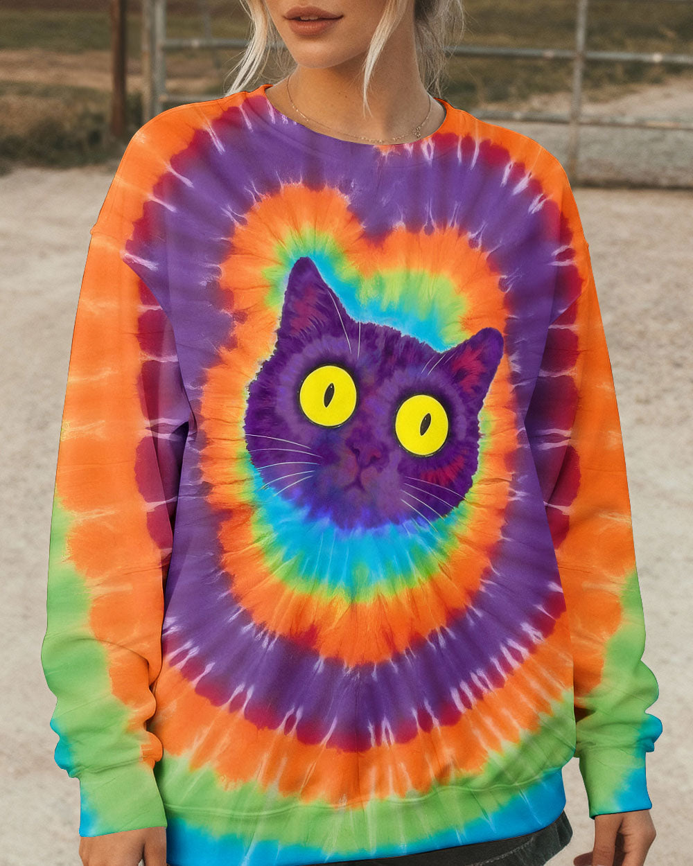 FUNNY CAT SWIRL ALL OVER PRINT - TLNO0901261