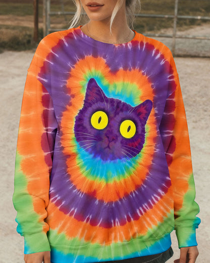 FUNNY CAT SWIRL ALL OVER PRINT - TLNO0901261