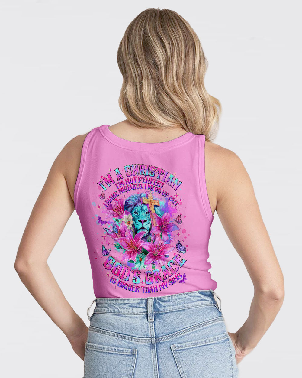 God's Grace Is Bigger Than My Sins Lion Lilies Women's All Over Print Shirt  - Tlnt2709251