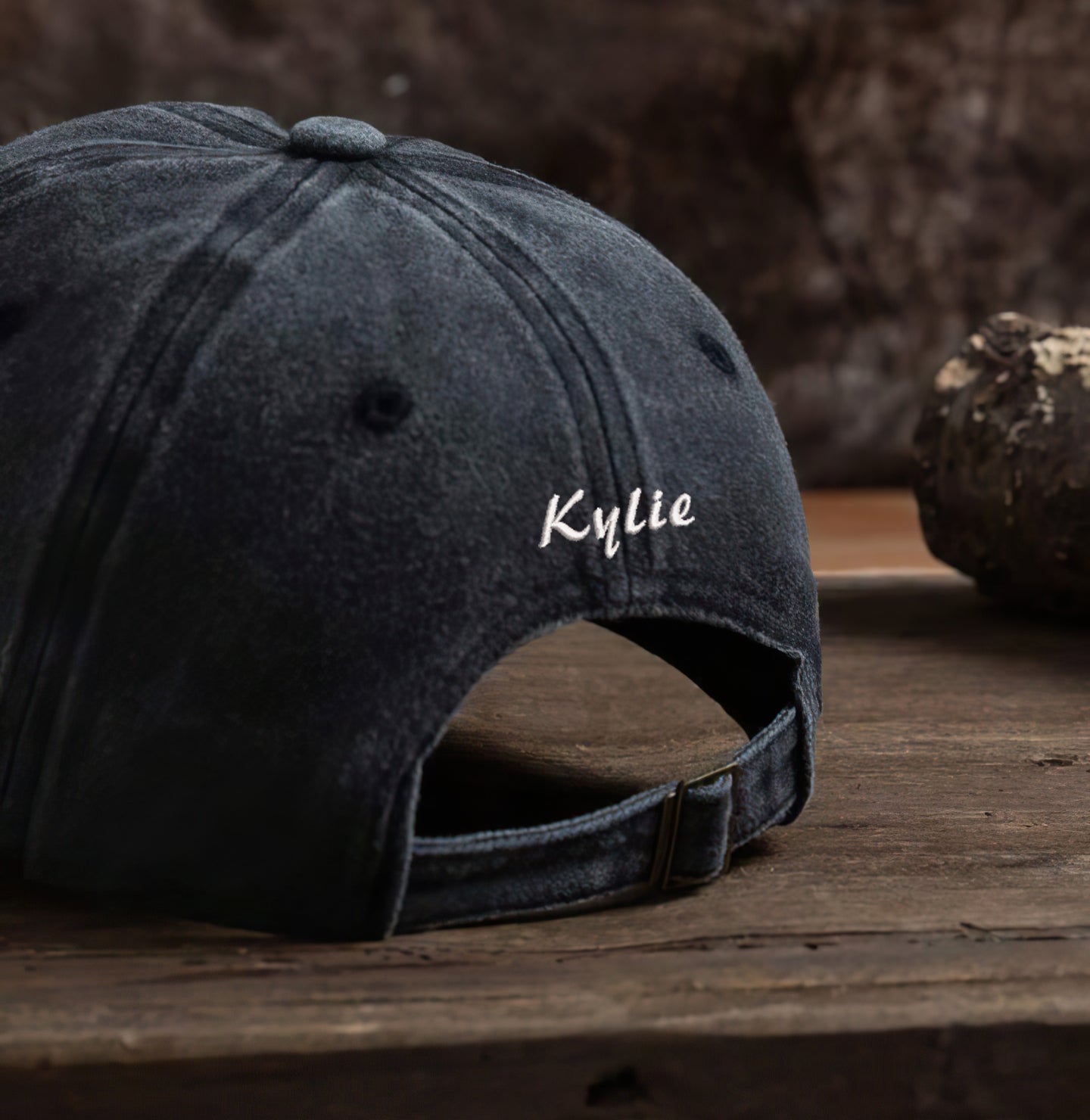 Custom Text Embroidered Mom Dad Grandma Nana... Dyed Cap Initial On Back