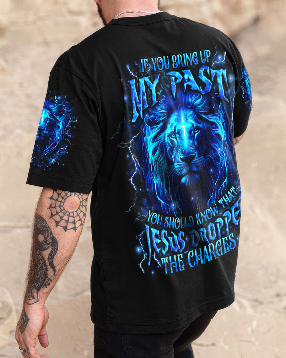 Jesus Dropped The Charges Lion Men's All Over Print Shirt - Yhhn2909254