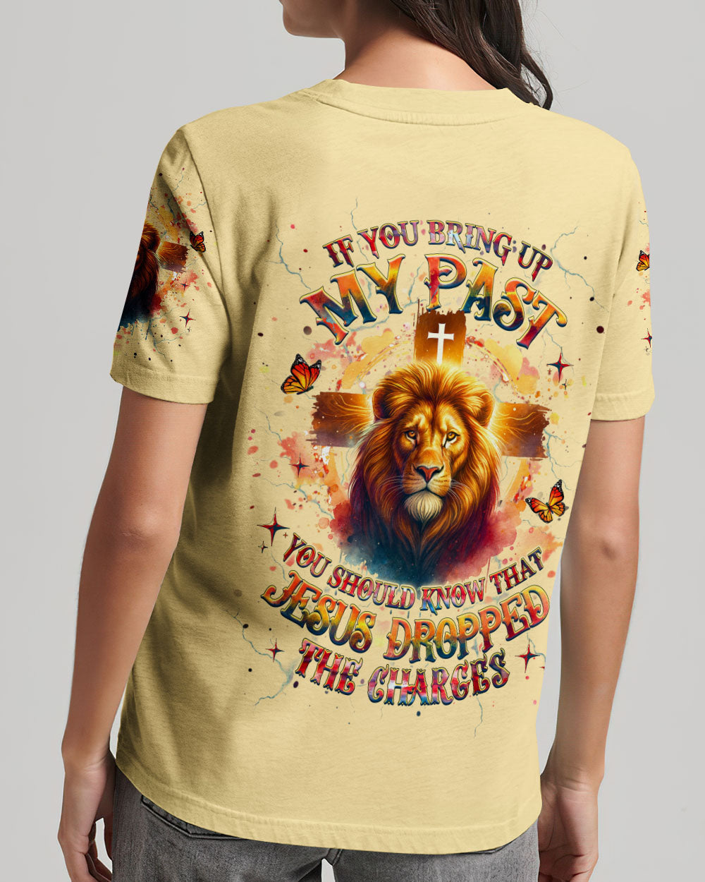 Jesus Dropped The Charges Lion Women's All Over Print Shirt - Yhhg2609253