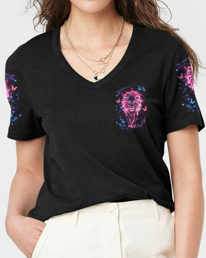 Blessed By God Loved By Jesus Lion Women's All Over Print Shirt - Yhln2909251