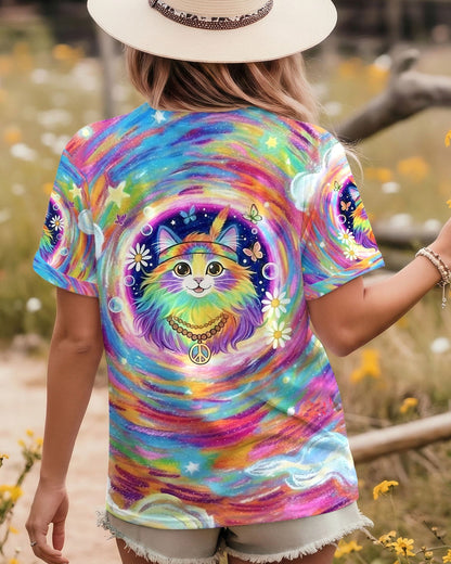 GROOVY GALAXY CAT ALL OVER PRINT - YHLT0801261
