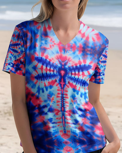 DRAGONFLY PINK AND BLUE ALL OVER PRINT - TYQY0901261