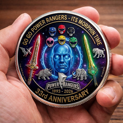 Power Rangers 33rd Anniversary It's Morphin Time Printed Coin