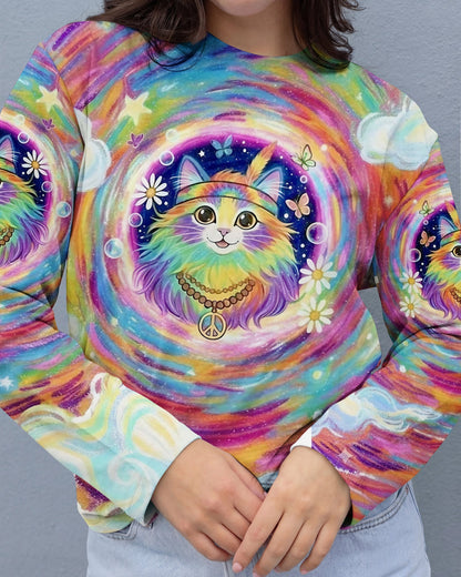 GROOVY GALAXY CAT ALL OVER PRINT - YHLT0801261