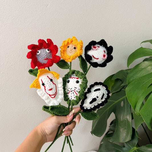 Halloween Crochet Flower Bouquet – Cute & Spooky Handmade Gift