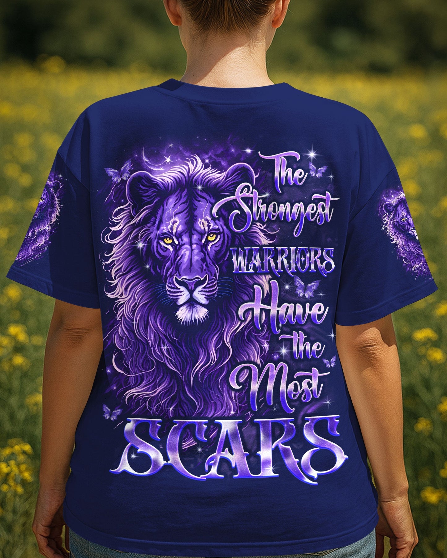 The Strongest Warriors Have The Most Scars Lion Women's All Over Print Shirt - Tyqy0210252