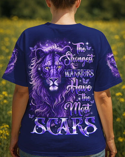 The Strongest Warriors Have The Most Scars Lion Women's All Over Print Shirt - Tyqy0210252