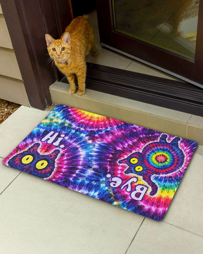 HI BYE FUNNY CAT COLOR SWIRL DOORMAT  - TLNO1401261