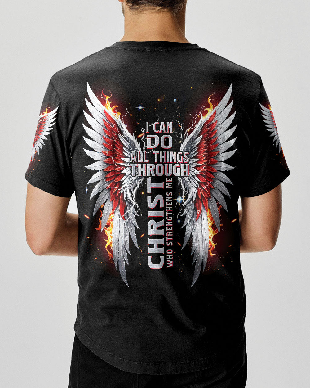 (Hot Deal) I Can Do All Things Cross Wings Men's All Over Print Shirt - Tltw0402255