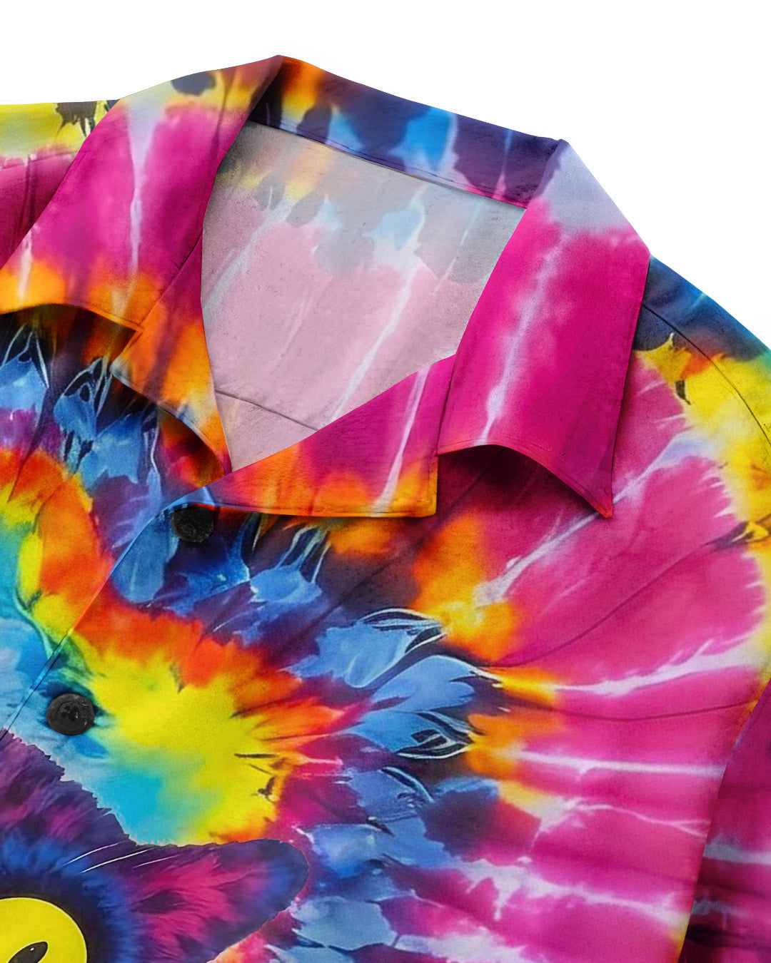 CAT COLORFUL SWIRL PATTERN HAWAIIAN SHIRT   - TLNO0701264