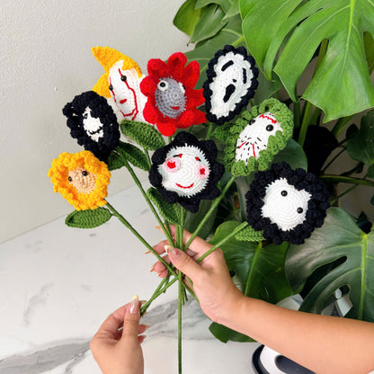 Halloween Crochet Flower Bouquet – Cute & Spooky Handmade Gift