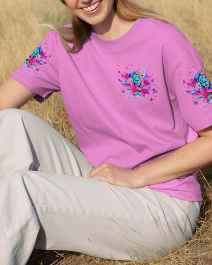 God's Grace Is Bigger Than My Sins Lion Lilies Women's All Over Print Shirt  - Tlnt2709251