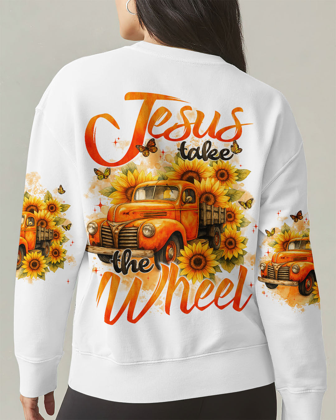 Jesus Take The Wheel Sunflower Women's All Over Print Shirt - Typq2909251