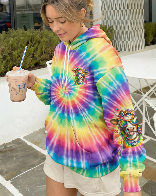 APPARENTLY I HAVE AN ATTITUDE WHO KNEW COW COLORFUL ALL OVER PRINT - TYTD2912251