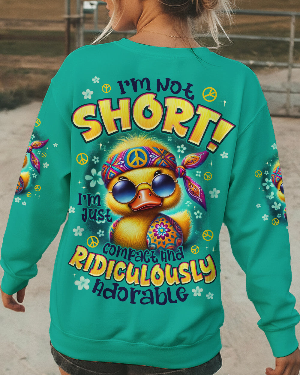 I'M NOT SHORT DUCK HIPPIE ALL OVER PRINT - TYPQ0701262