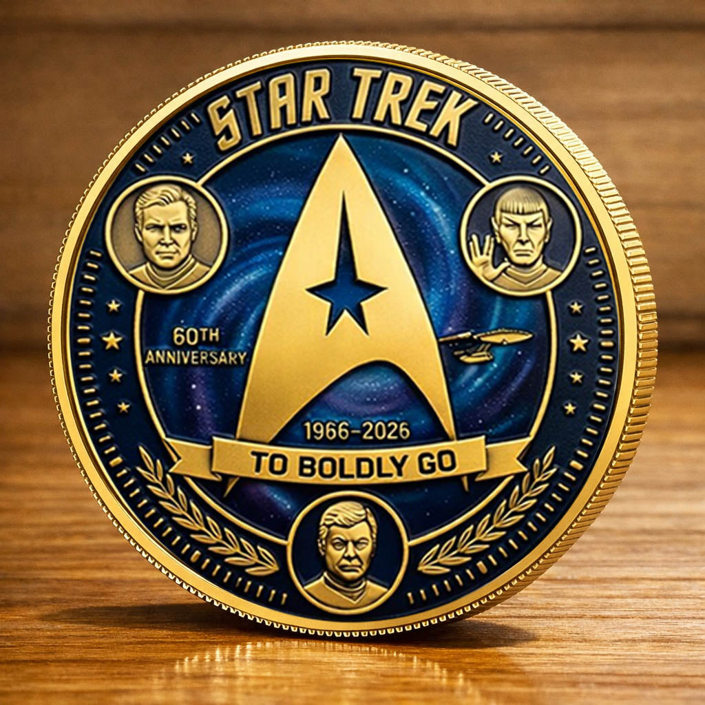 StarTrek 60th Anniversary Printed Commemorative Coin