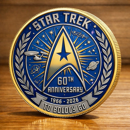 StarTrek 60th Anniversary Live Long And Prosper Printed Coin