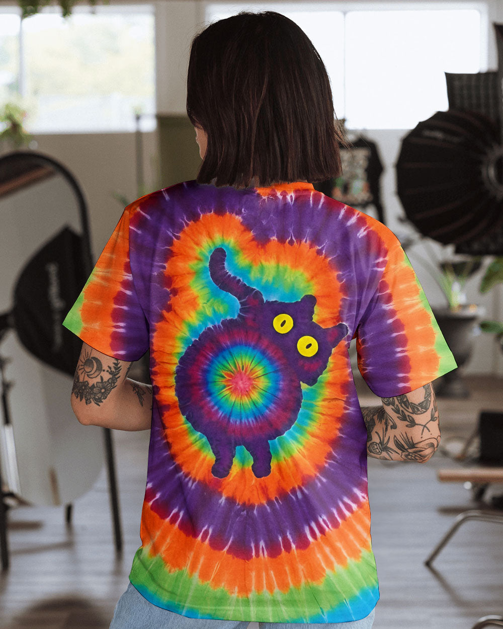 FUNNY CAT SWIRL ALL OVER PRINT - TLNO0901261